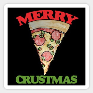 Merry CRUSTmas pizza christmas Magnet